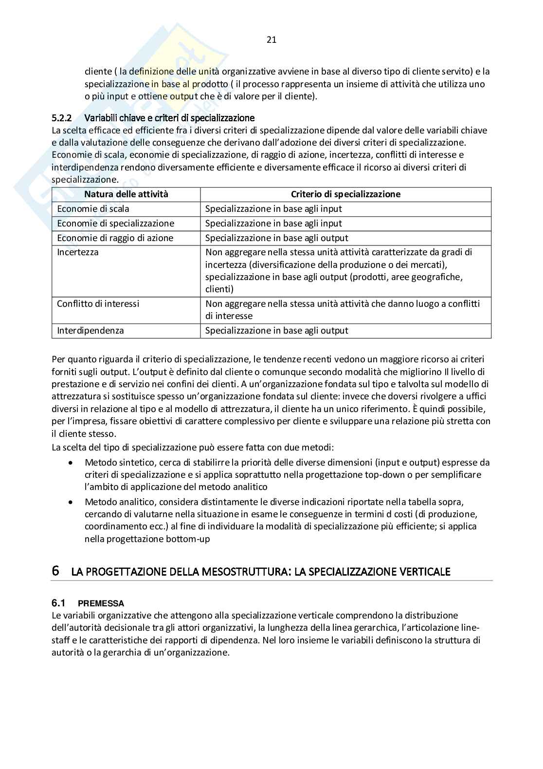 Appunti Organizzazione aziendale Pag. 21