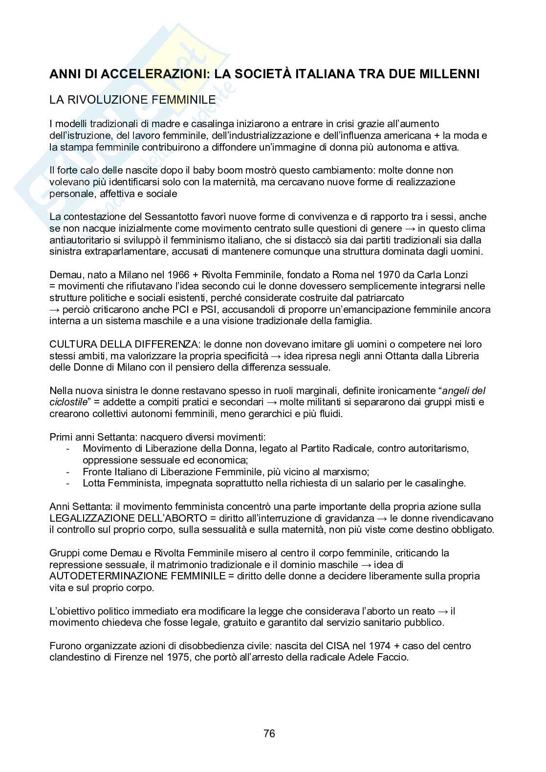 Storia dell'Italia repubblicana Pag. 76