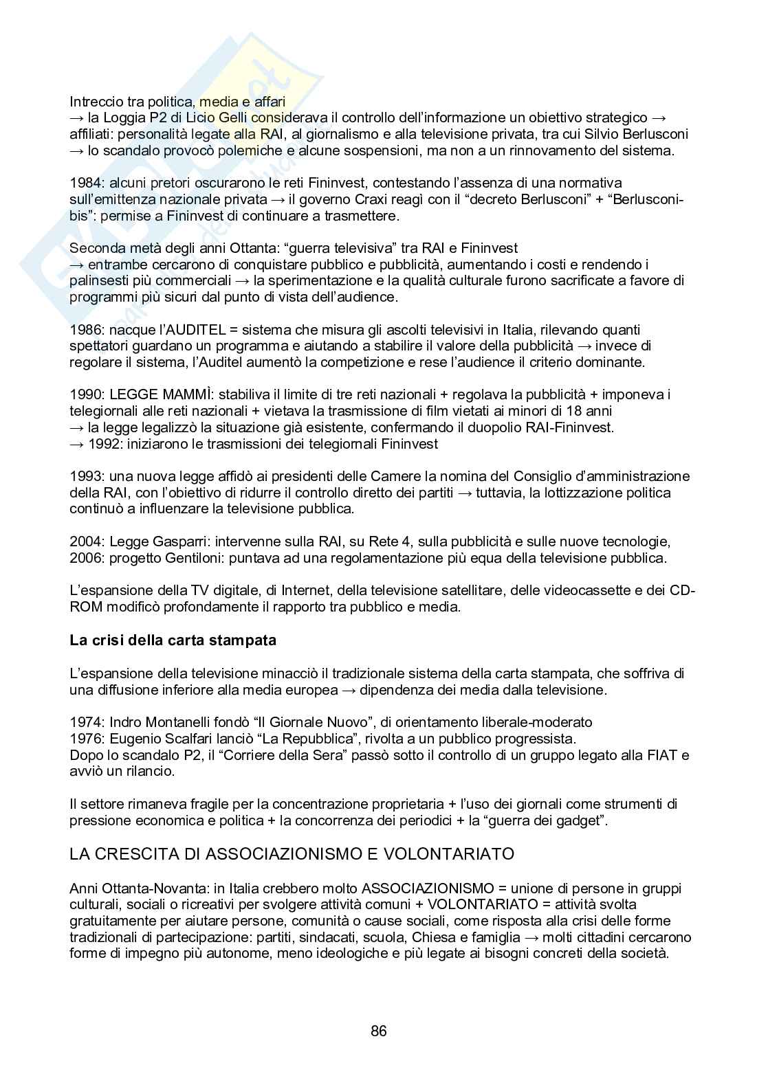 Storia dell'Italia repubblicana Pag. 86