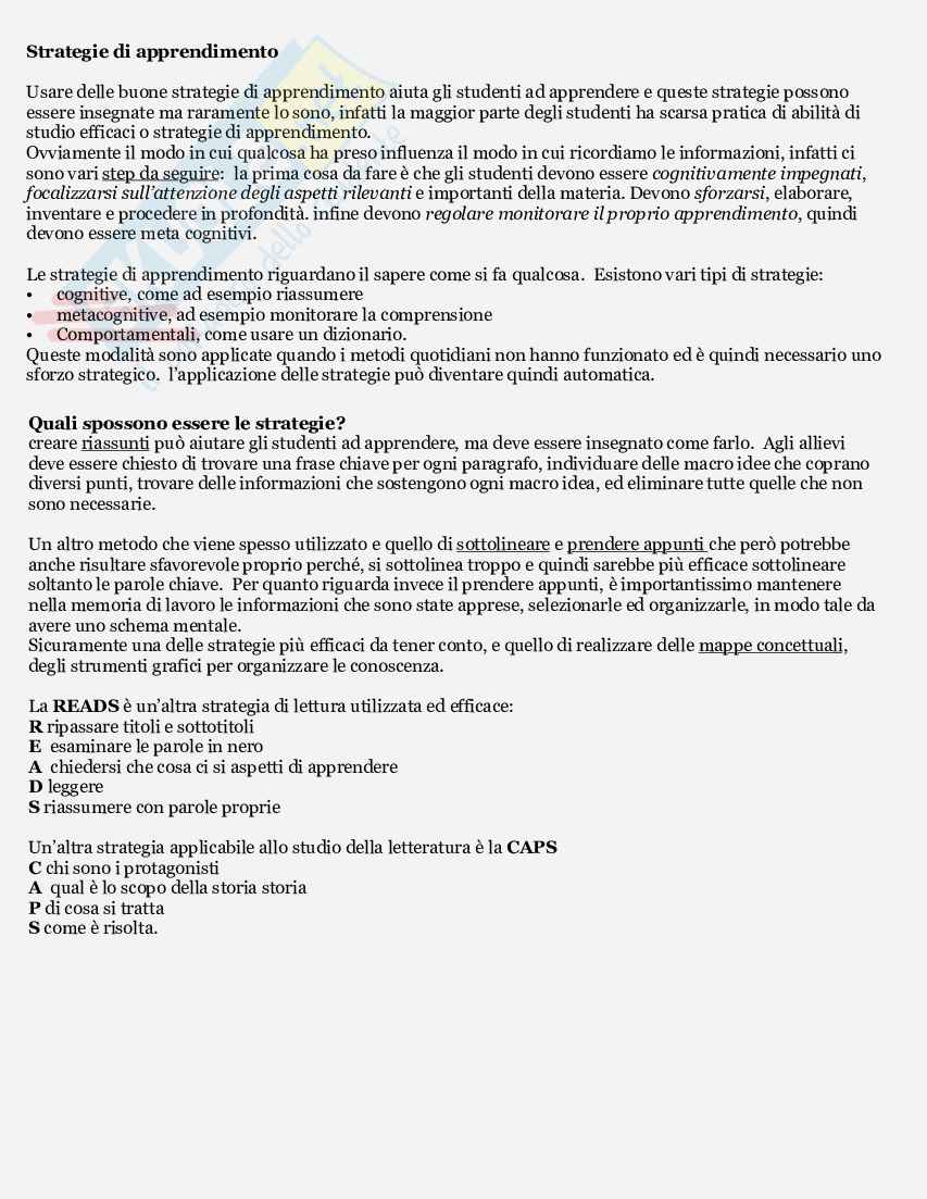 Esame Psicologia dell’educazione  Pag. 41