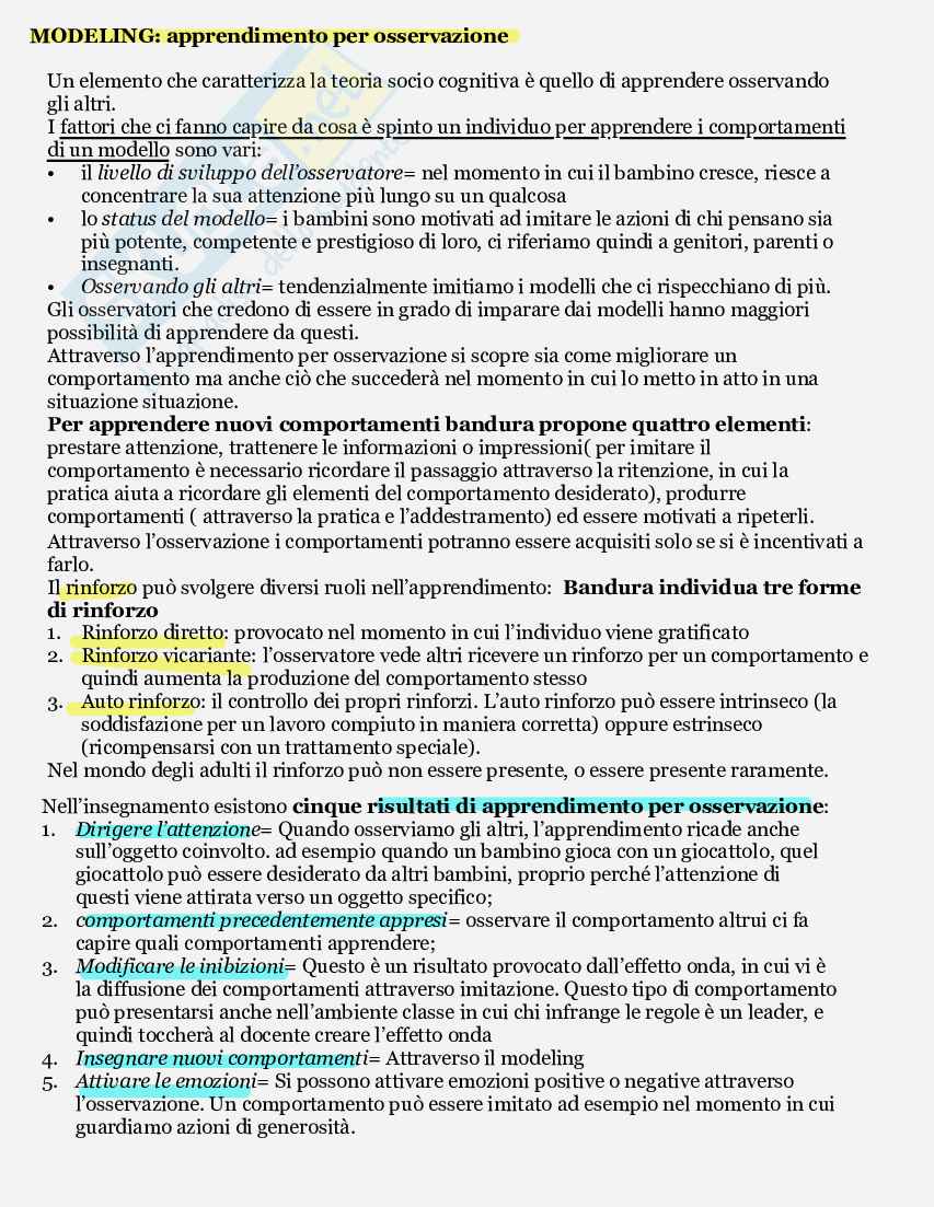 Esame Psicologia dell’educazione  Pag. 51