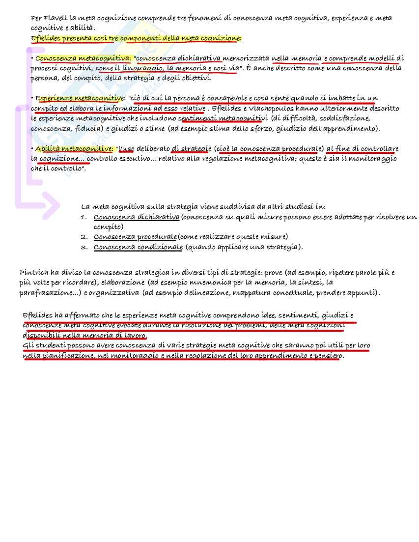 Esame Psicologia dell’educazione  Pag. 61