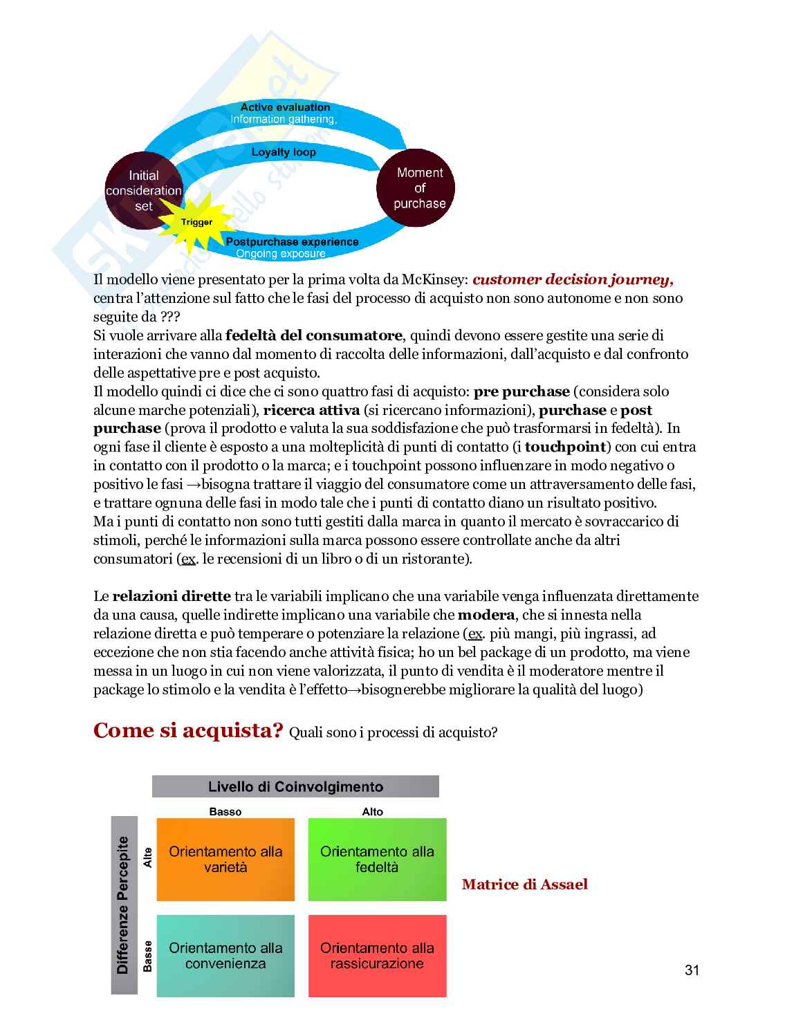 Riassunto esame Marketing, Prof. Ricotta Francesco, libro consigliato Marketing Management, Kotler Pag. 31