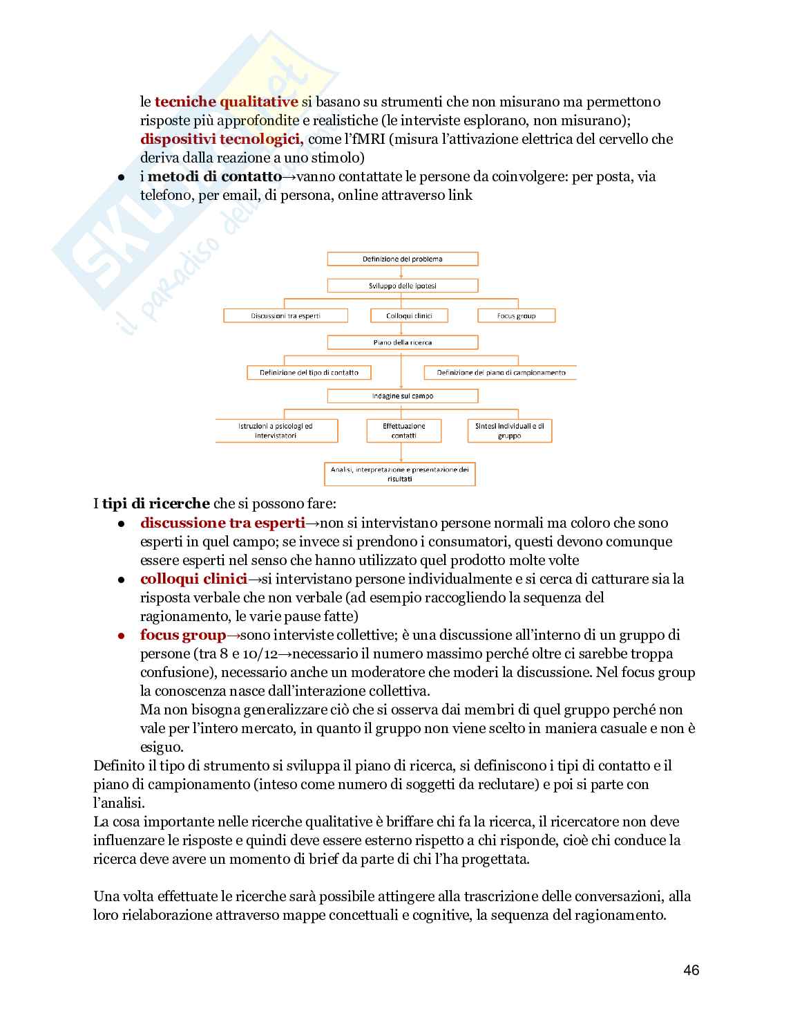 Riassunto esame Marketing, Prof. Ricotta Francesco, libro consigliato Marketing Management, Kotler Pag. 46