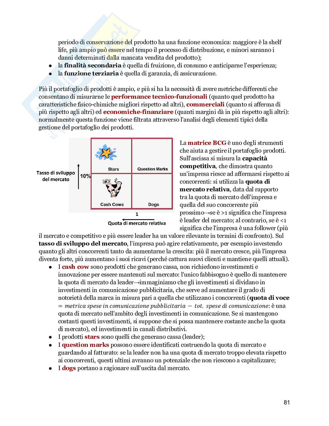 Riassunto esame Marketing, Prof. Ricotta Francesco, libro consigliato Marketing Management, Kotler Pag. 81