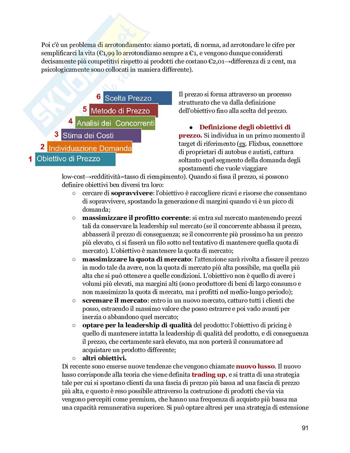 Riassunto esame Marketing, Prof. Ricotta Francesco, libro consigliato Marketing Management, Kotler Pag. 91