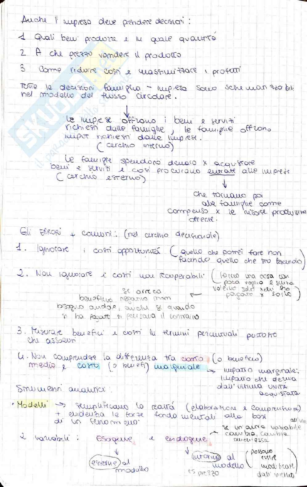 Appunti primo parziale Microeconomia  Pag. 2