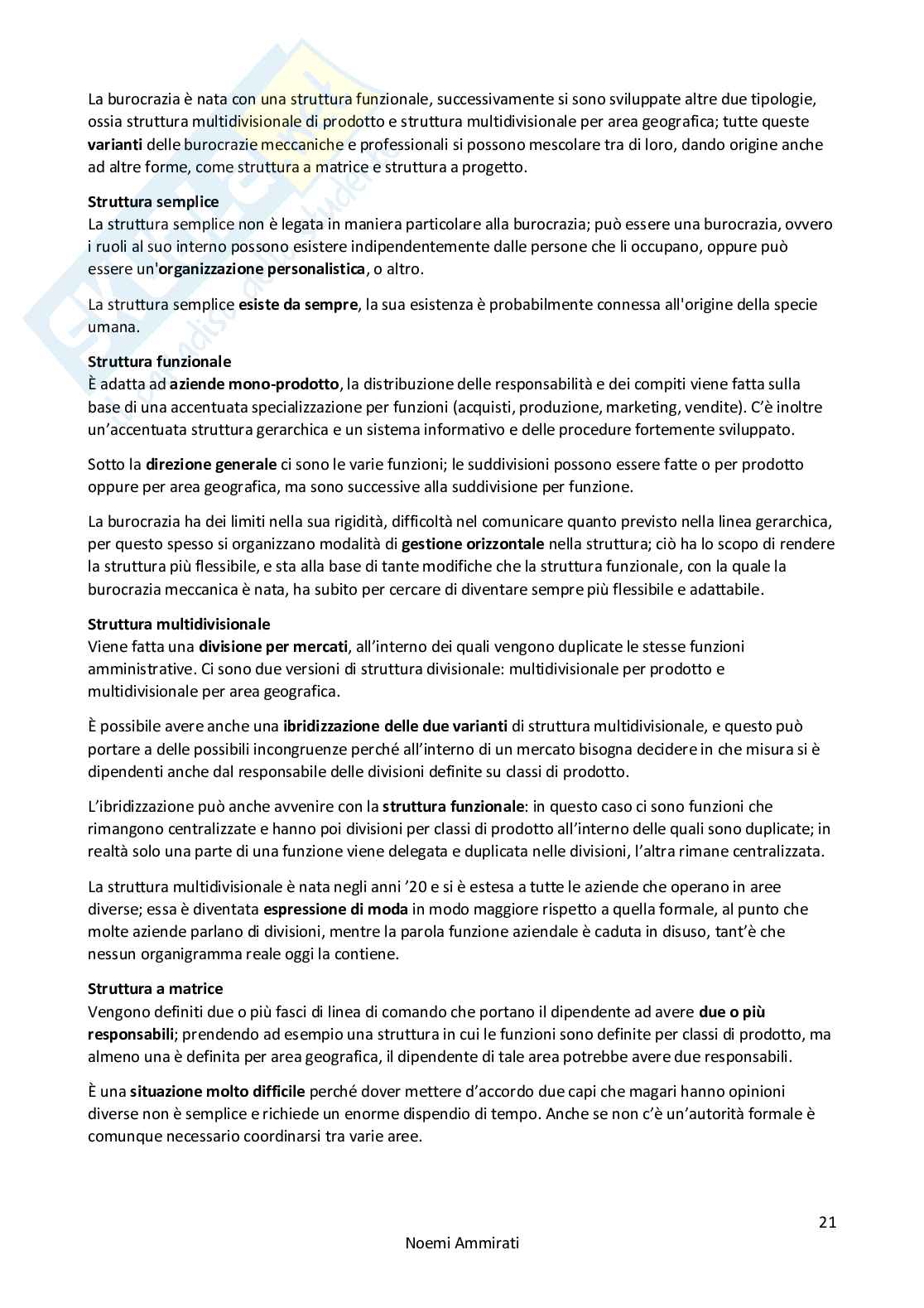 Laboratorio di organizzazione aziendale Pag. 21