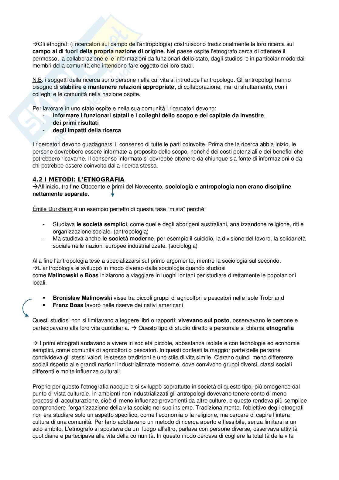Riassunto esame Antropologia culturale, Prof. Parbuono Daniele, libro consigliato Antropologia culturale, Kottak Pag. 36