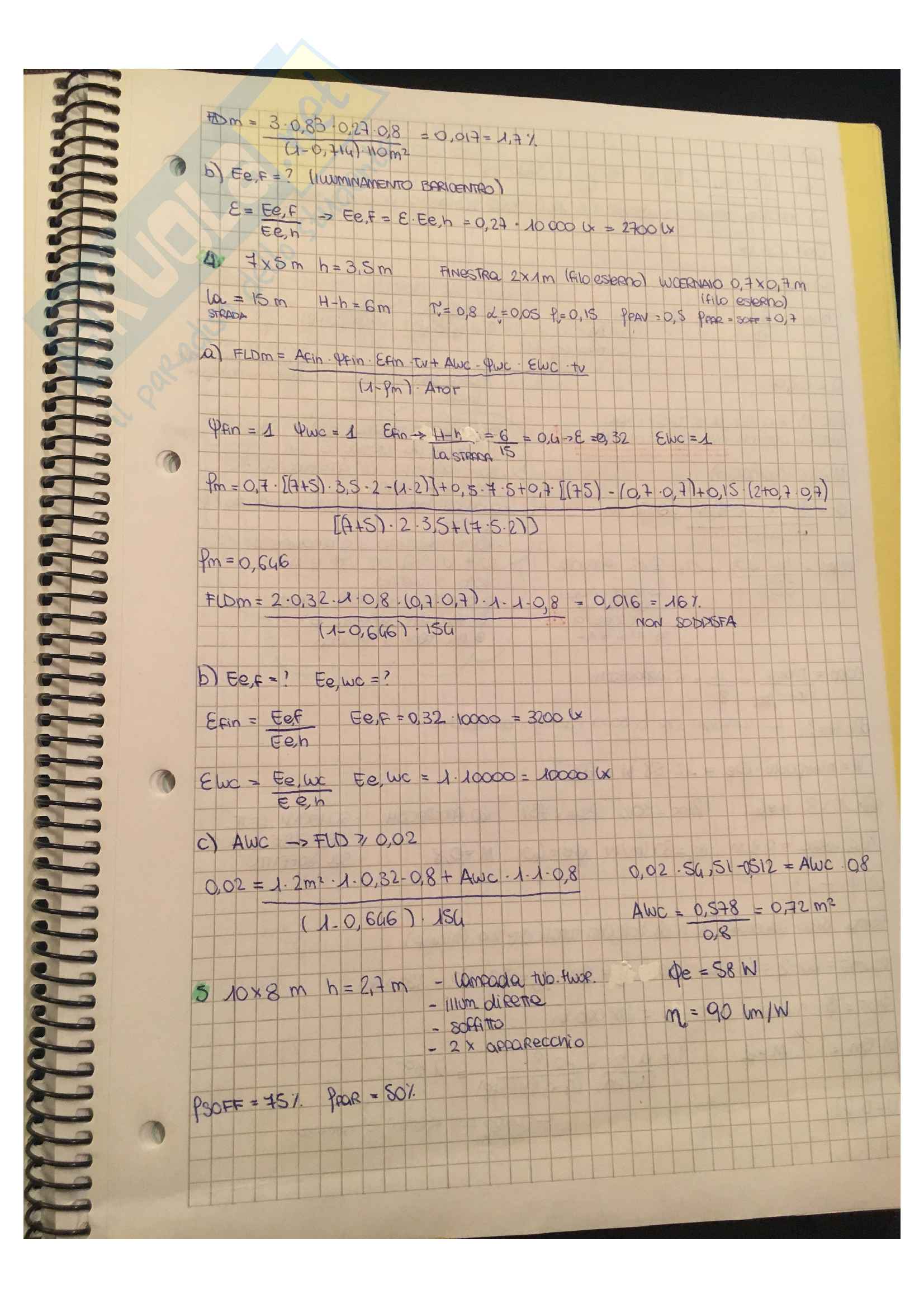 Fisica tecnica - Esercizi illuminotecnica Pag. 6