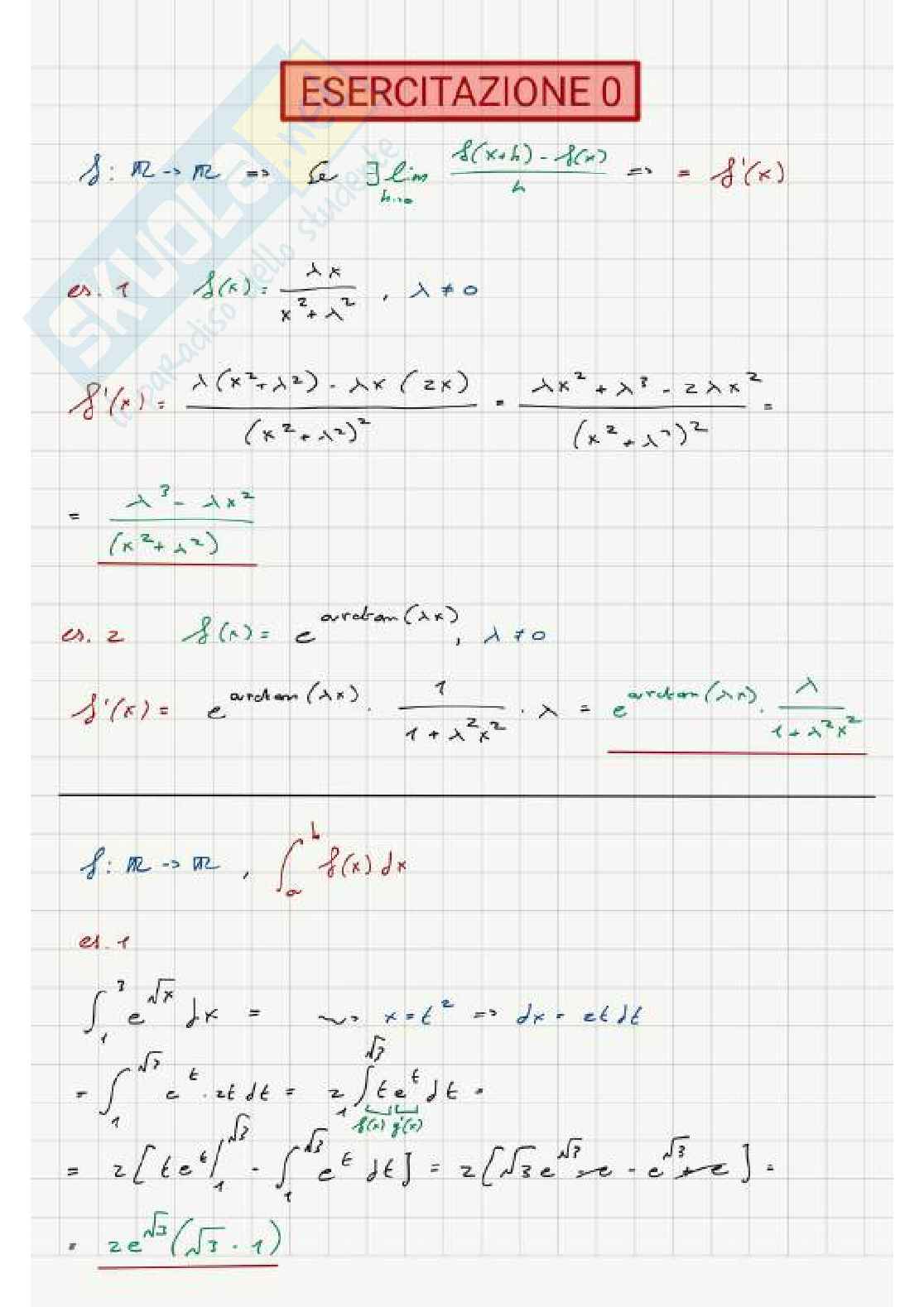 Esercizi e prove d'esame di Analisi matematica 2 Pag. 1