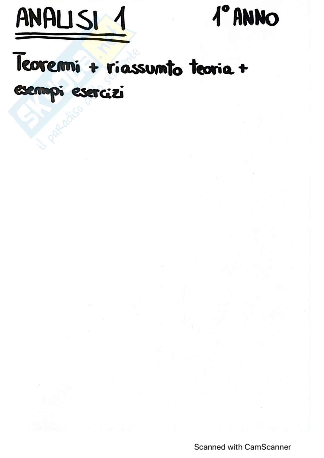 Analisi matematica I Pag. 1