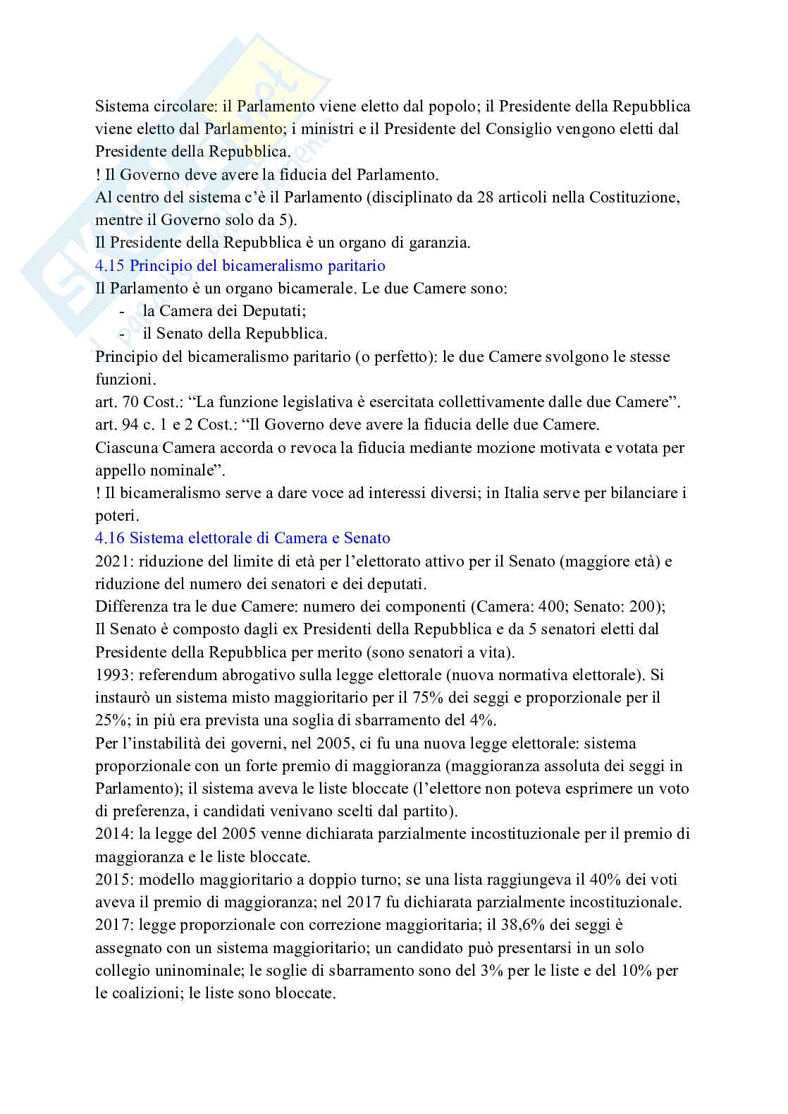 Riassunto esame Istituzioni di diritto pubblico, Prof. Spagnoli Federica, libro consigliato Diritto costituzionale, Pisaneschi Pag. 26