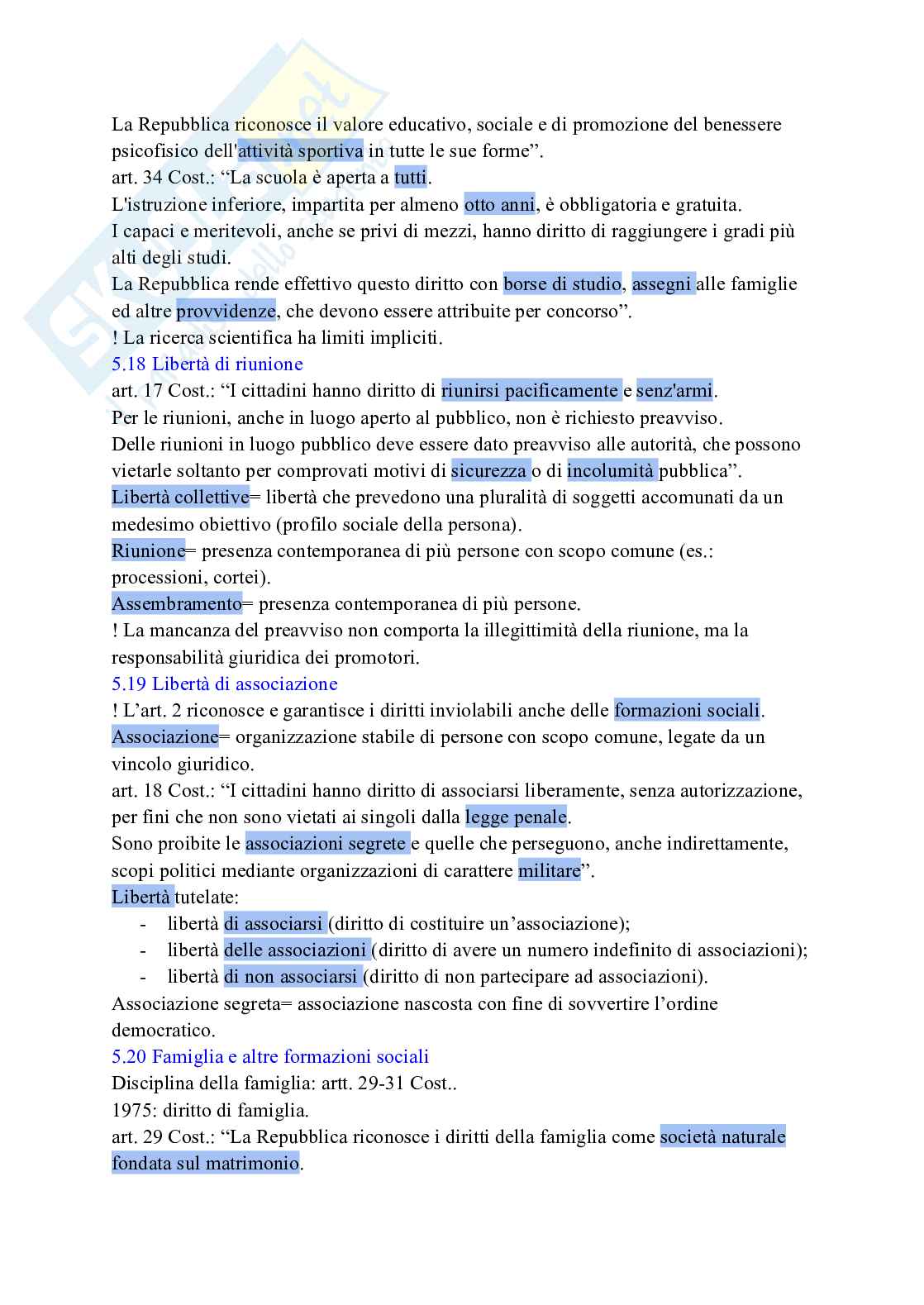 Riassunto esame Istituzioni di diritto pubblico, Prof. Spagnoli Federica, libro consigliato Diritto costituzionale, Pisaneschi Pag. 51