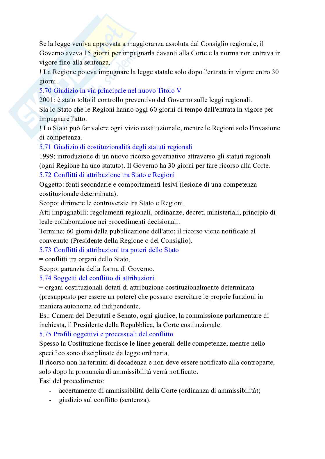 Riassunto esame Istituzioni di diritto pubblico, Prof. Spagnoli Federica, libro consigliato Diritto costituzionale, Pisaneschi Pag. 66