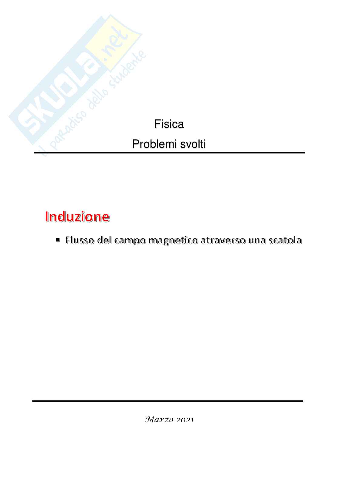 Problemi svolti di fisica generale, campo elettrico, fenomeni magnetici (7) Pag. 1