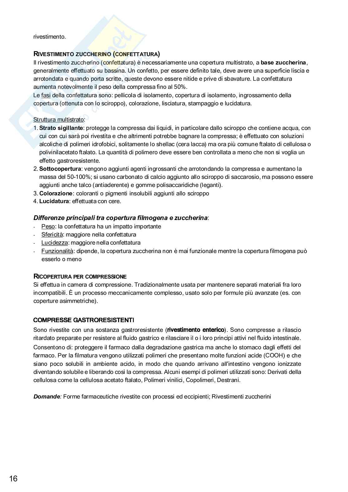 Appunti completi esame Forme farmaceutiche innovative e dispositivi medici Pag. 16