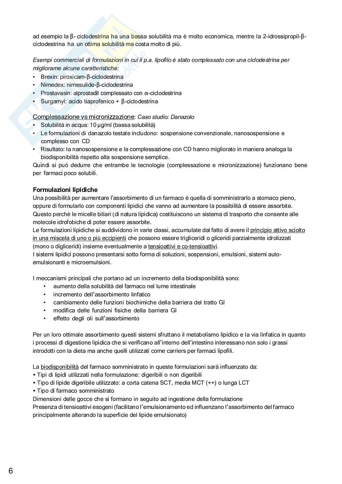 Appunti completi esame Forme farmaceutiche innovative e dispositivi medici Pag. 6