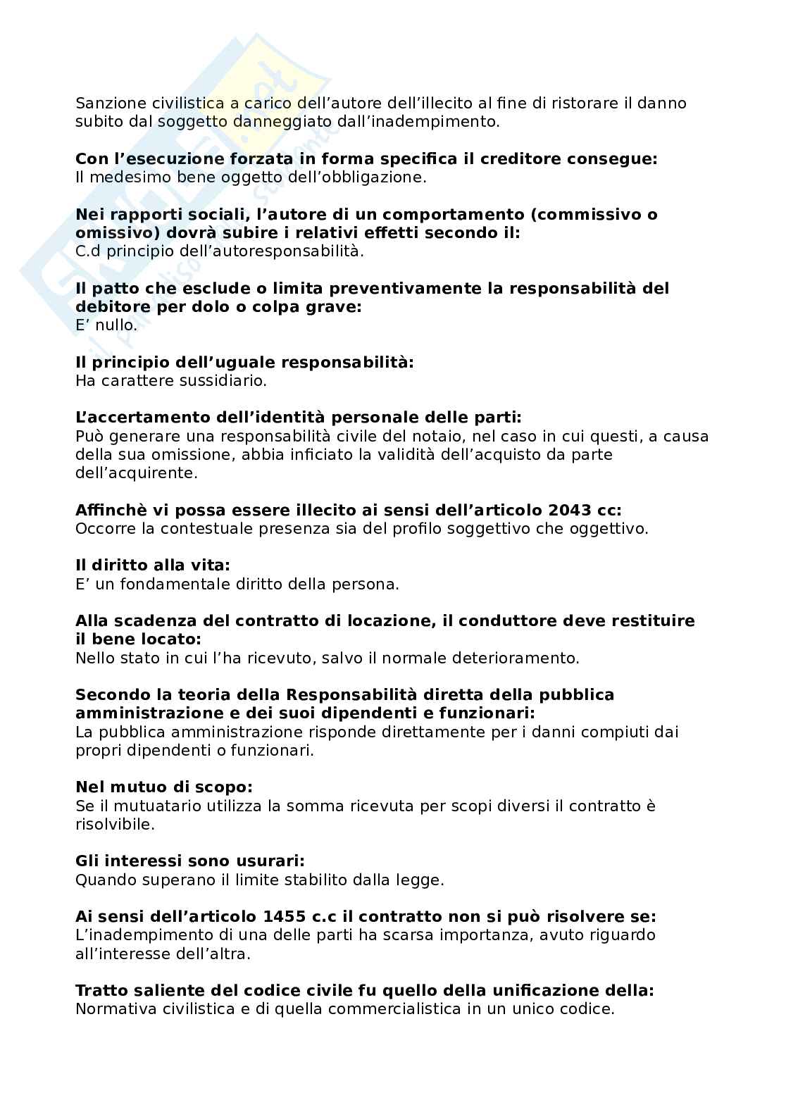 Domande diritto civile per l'esame Pag. 6