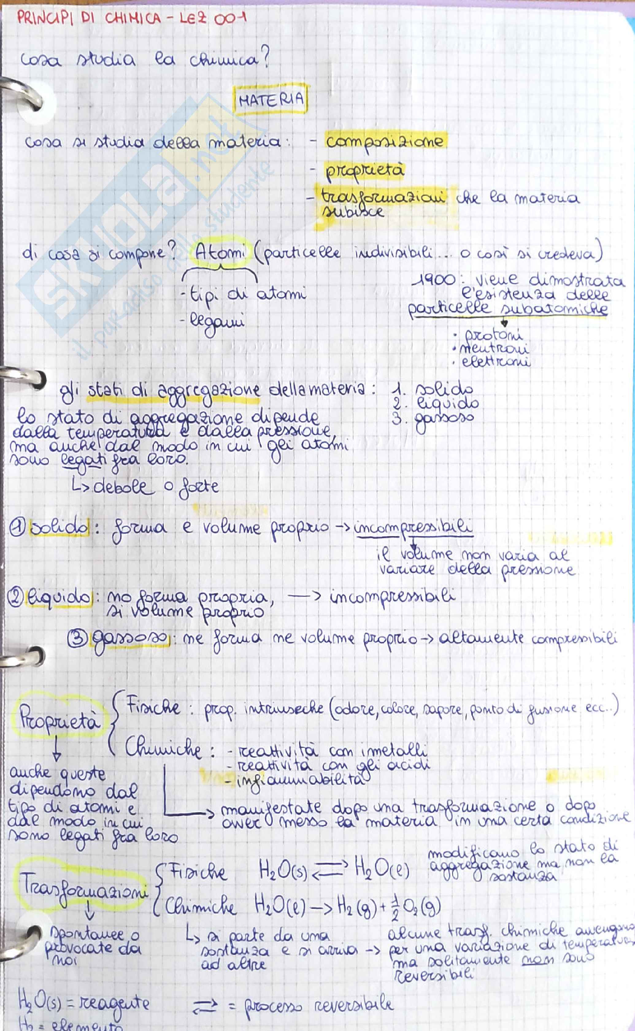 Chimica inorganica Pag. 1
