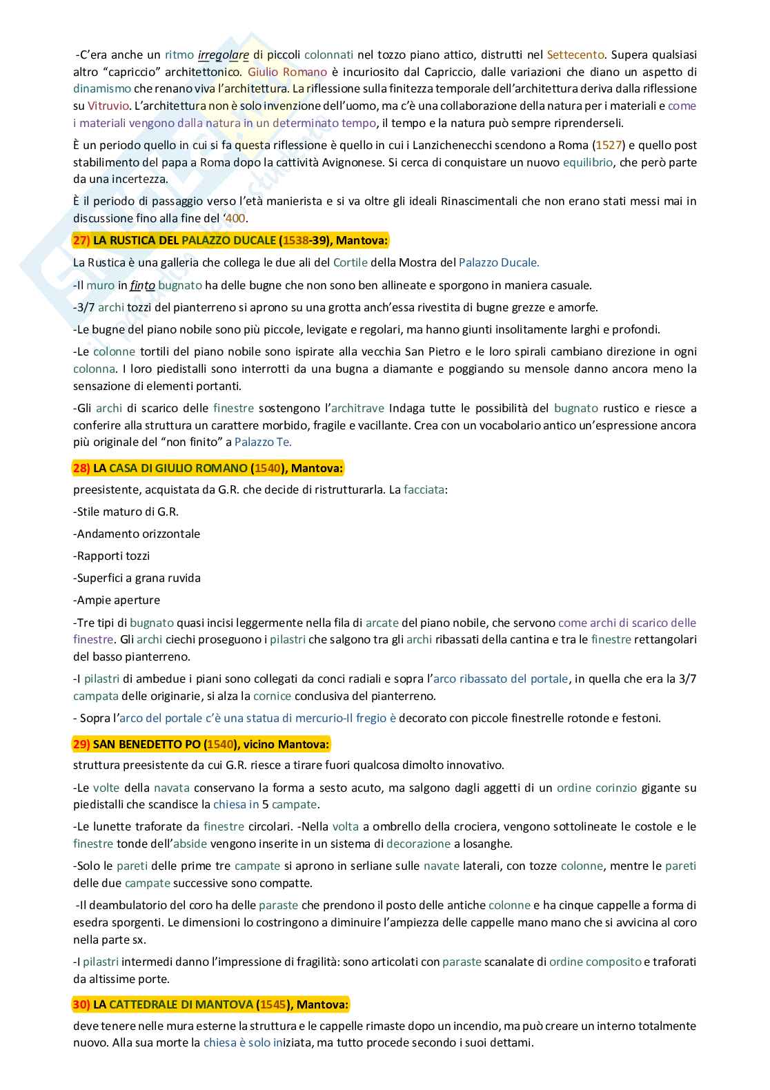 Architettura del Cinquecento: appunti di Elementi di architettura e urbanistica Pag. 11