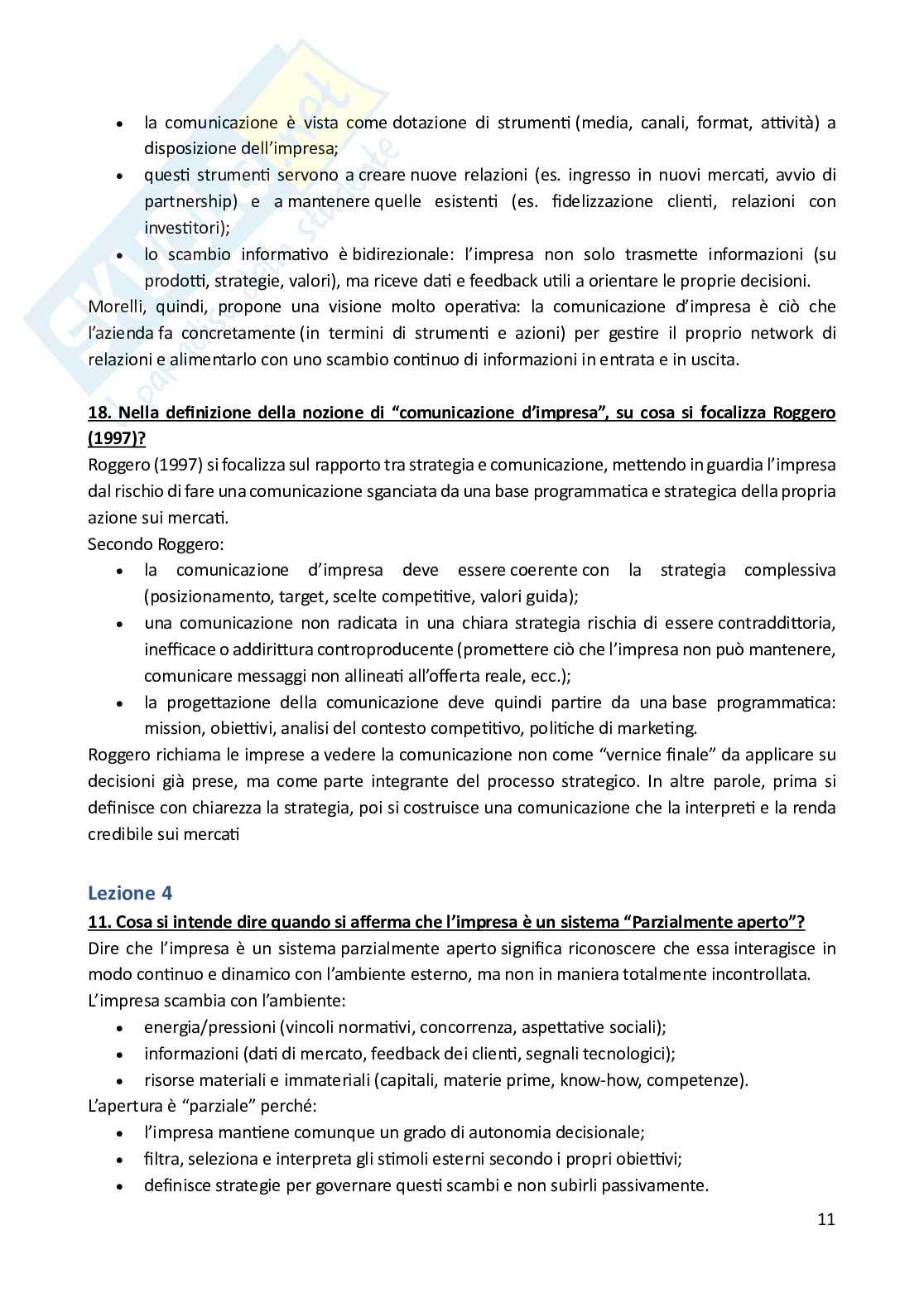 Comunicazione d’impresa – Paniere risposte aperte completo (361) Pag. 11