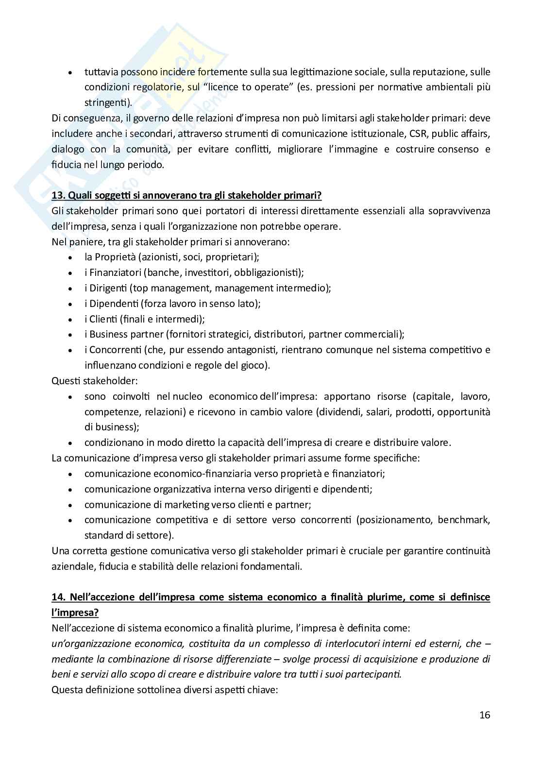 Comunicazione d’impresa – Paniere risposte aperte completo (361) Pag. 16