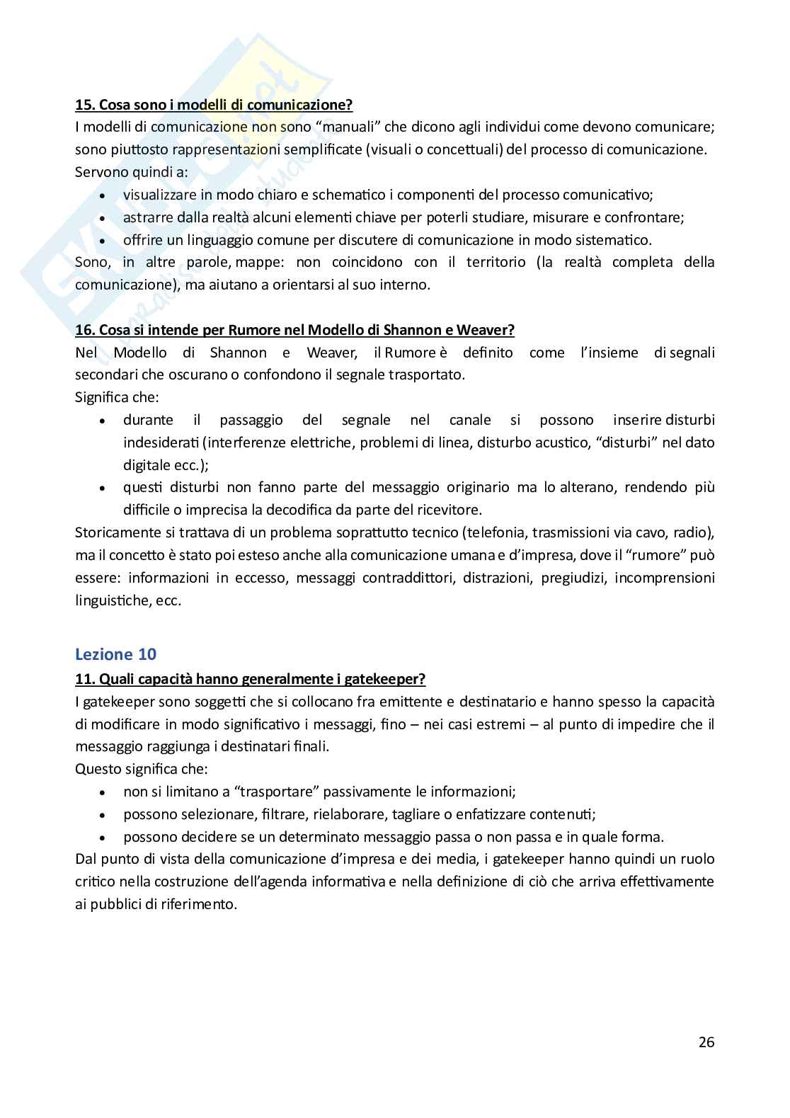Comunicazione d’impresa – Paniere risposte aperte completo (361) Pag. 26