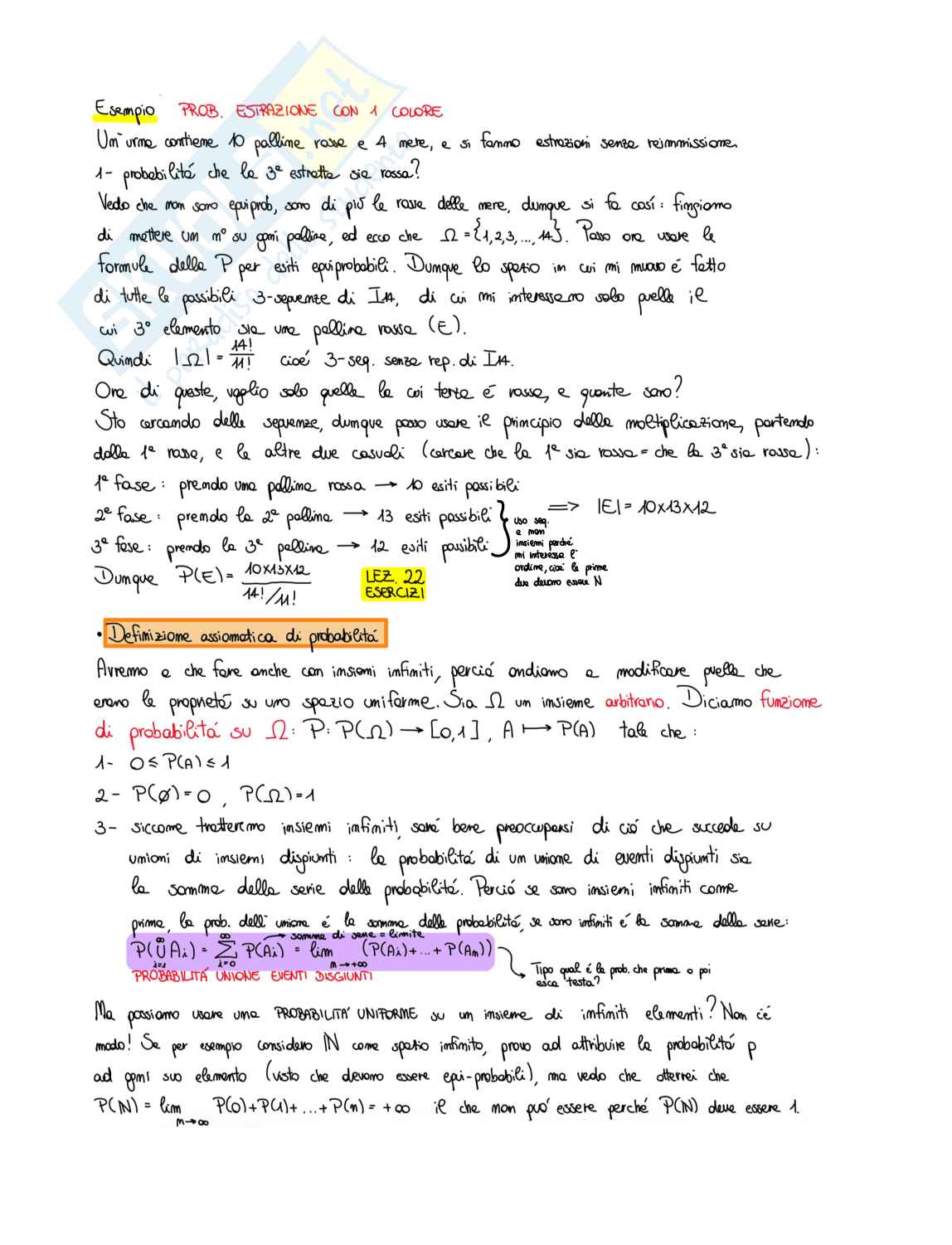 Appunti Probabilità Pag. 6
