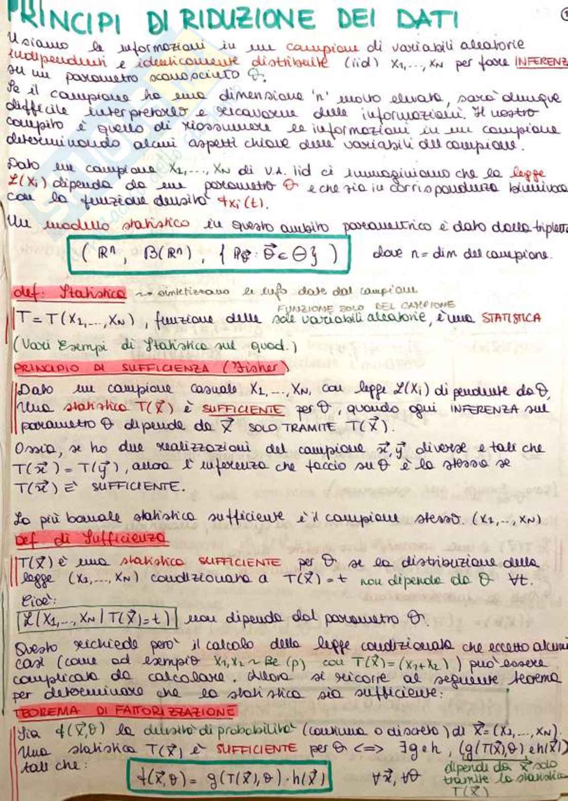 Statistica inferenziale Pag. 1