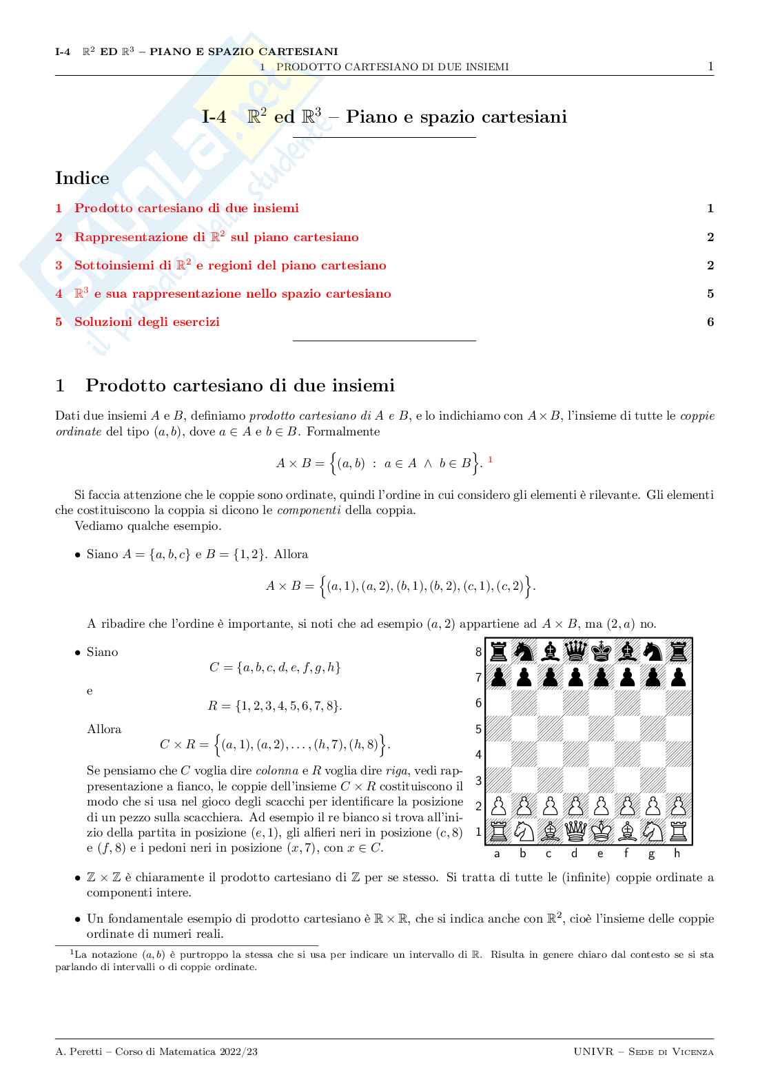  Matematica e elementi di statistica Pag. 1
