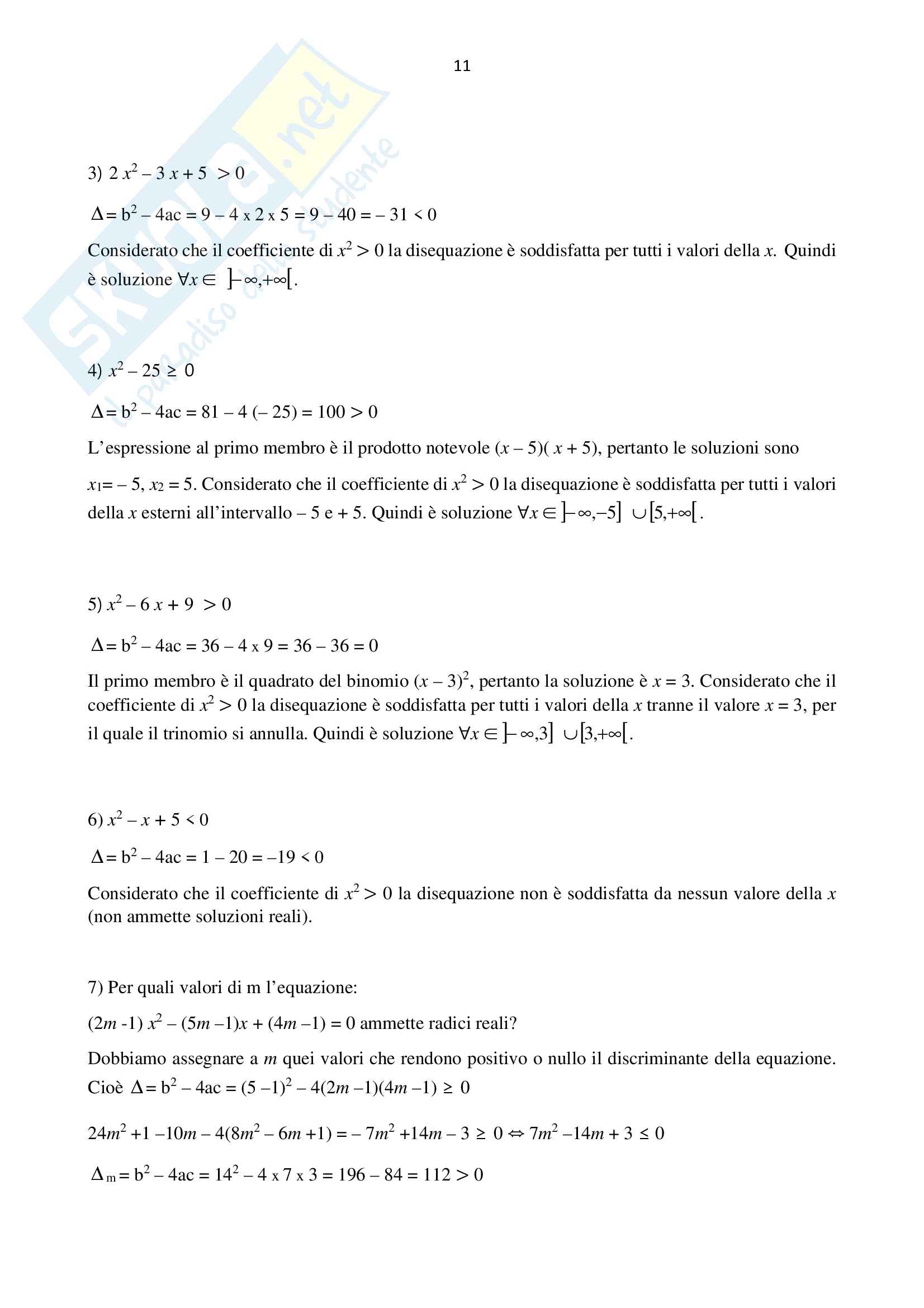 Appunti di matematica: Esercizi risolti Pag. 11