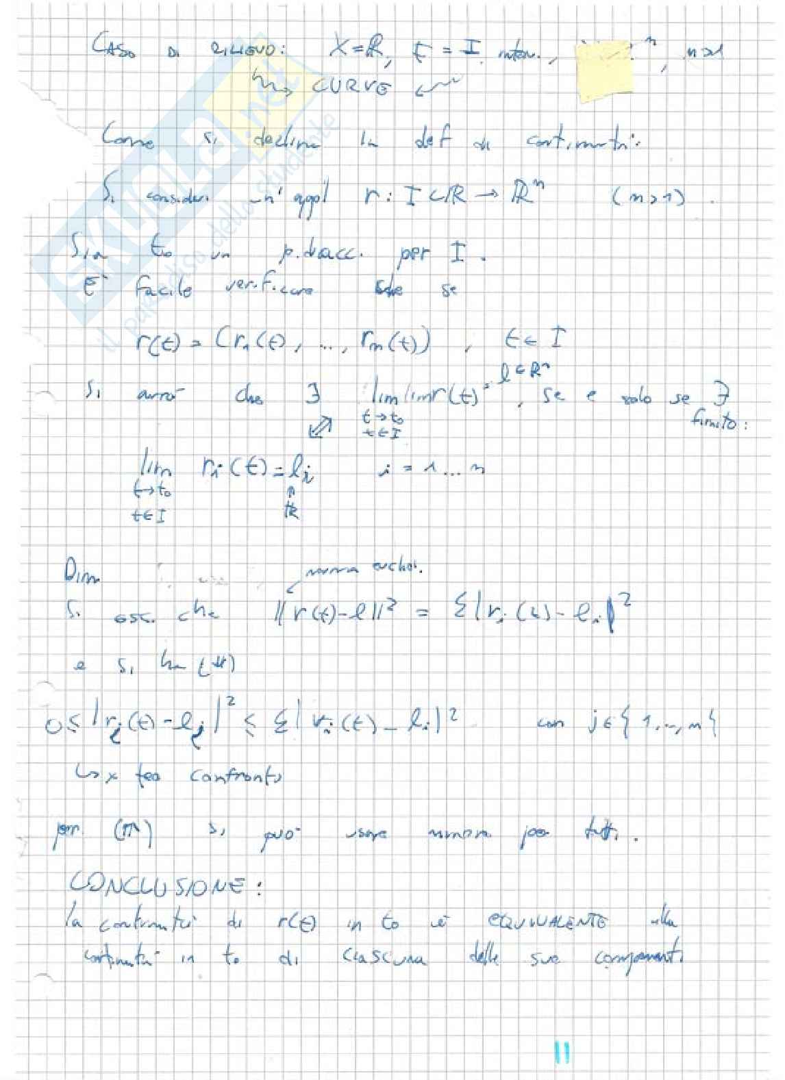 Appunti ed esercizi di Analisi 2 Pag. 11