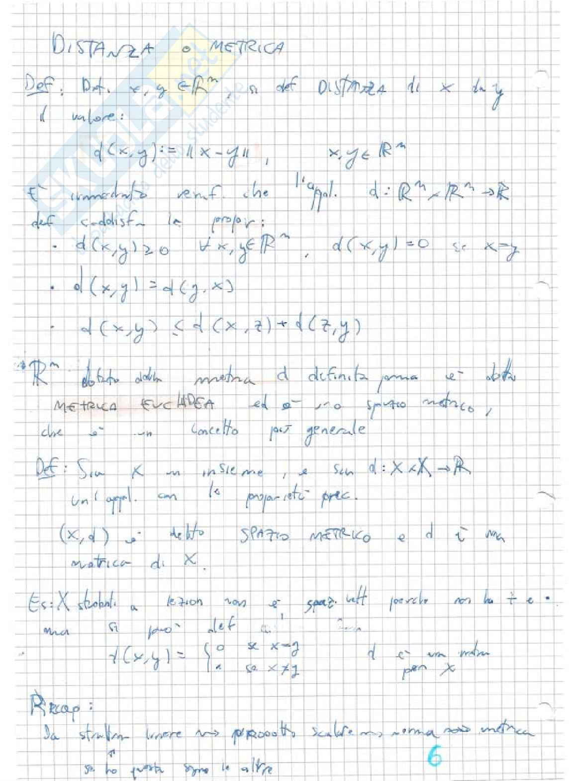 Appunti ed esercizi di Analisi 2 Pag. 6