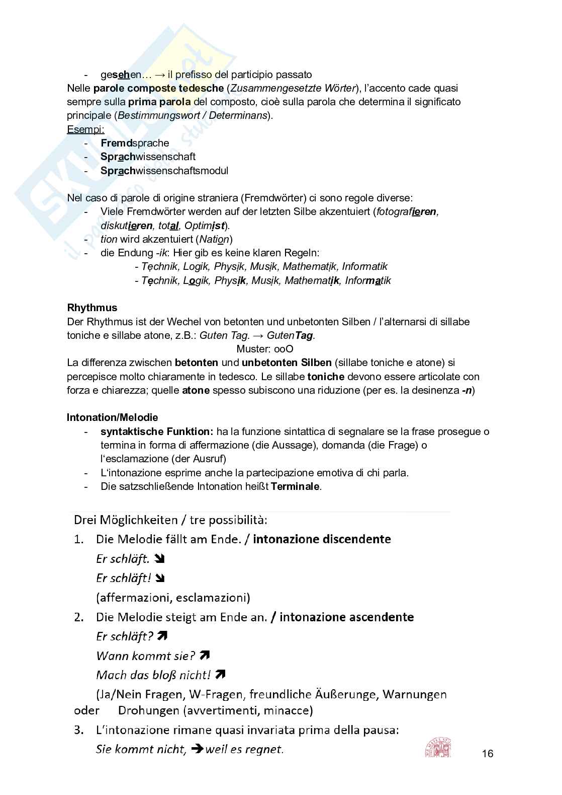 Linguistica tedesca 1 Pag. 16