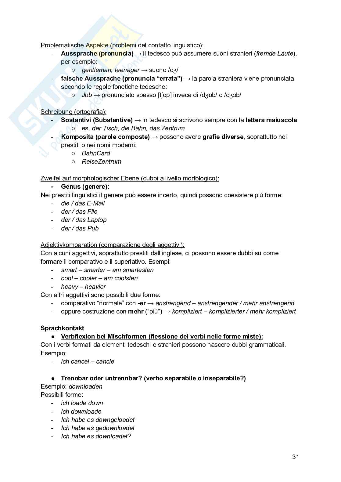 Linguistica tedesca 1 Pag. 31