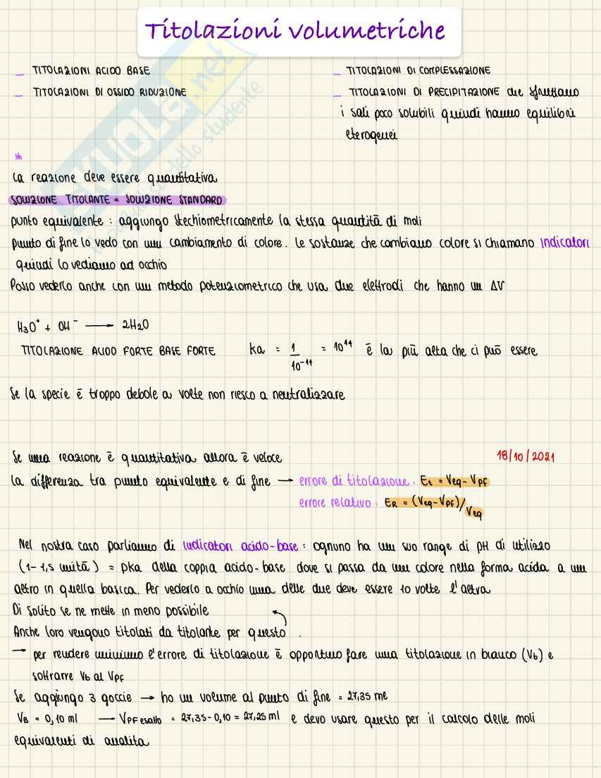 Chimica analitica - Teoria Pag. 41