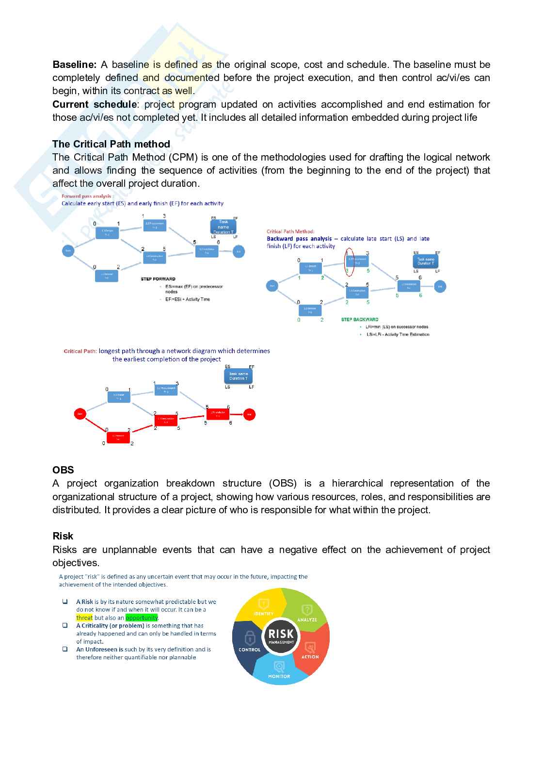 Appunti Workshop in Project Management Pag. 11