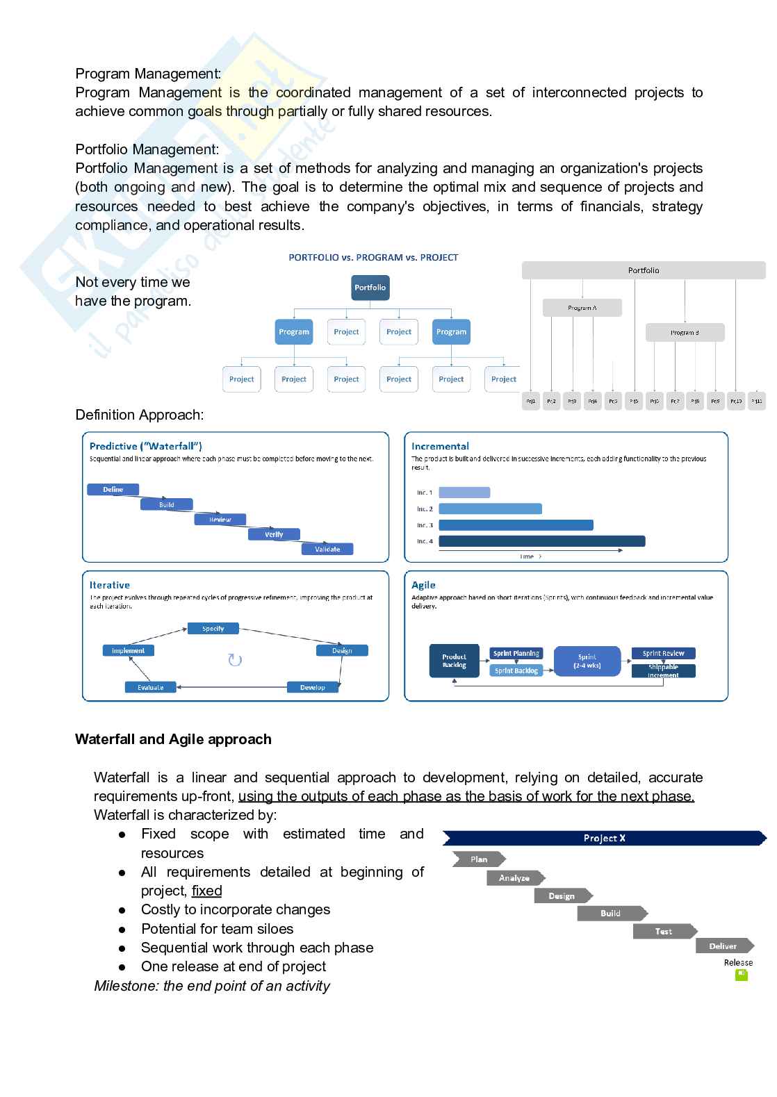 Appunti Workshop in Project Management Pag. 2