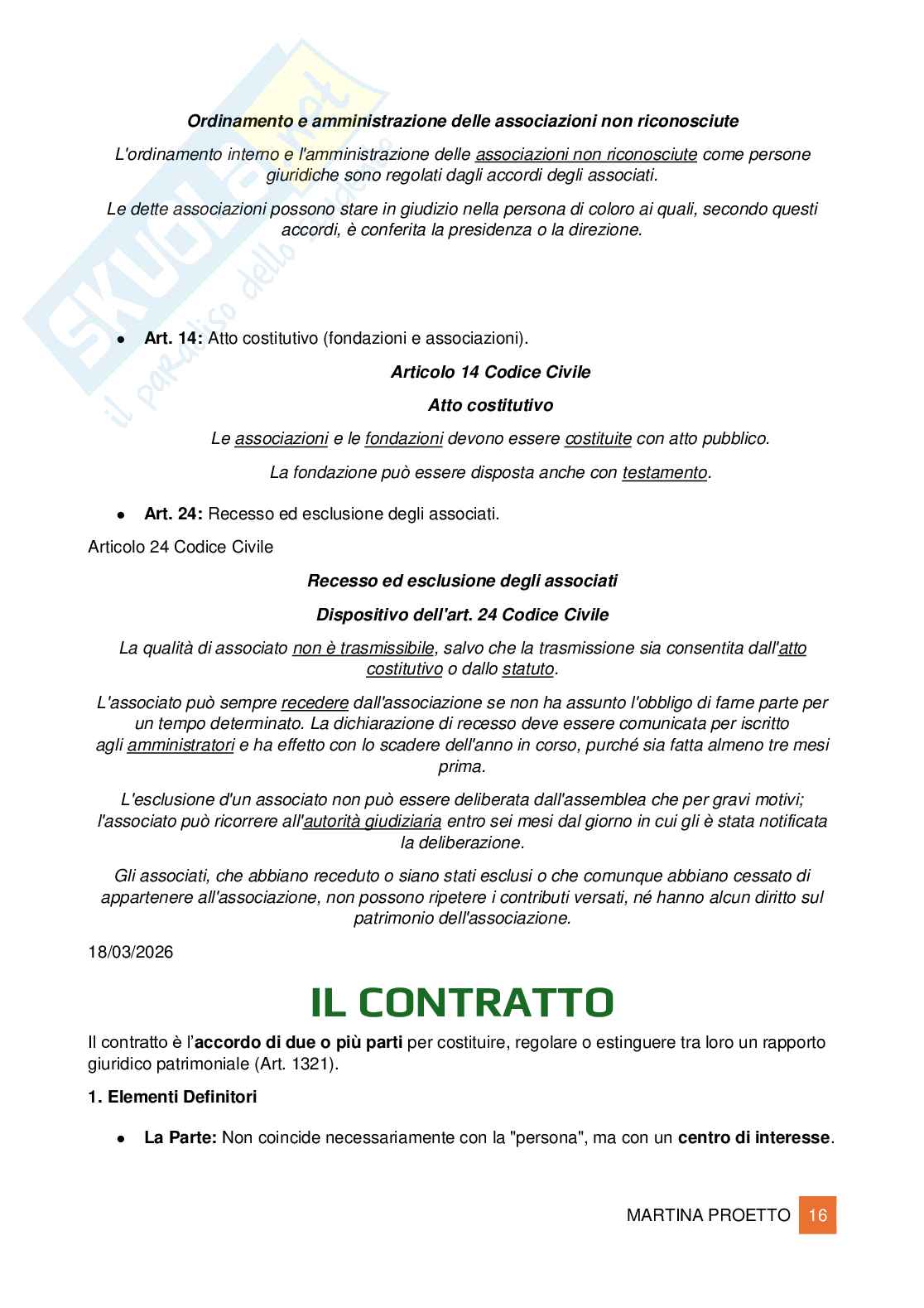 Diritto privato dello sport  Pag. 16