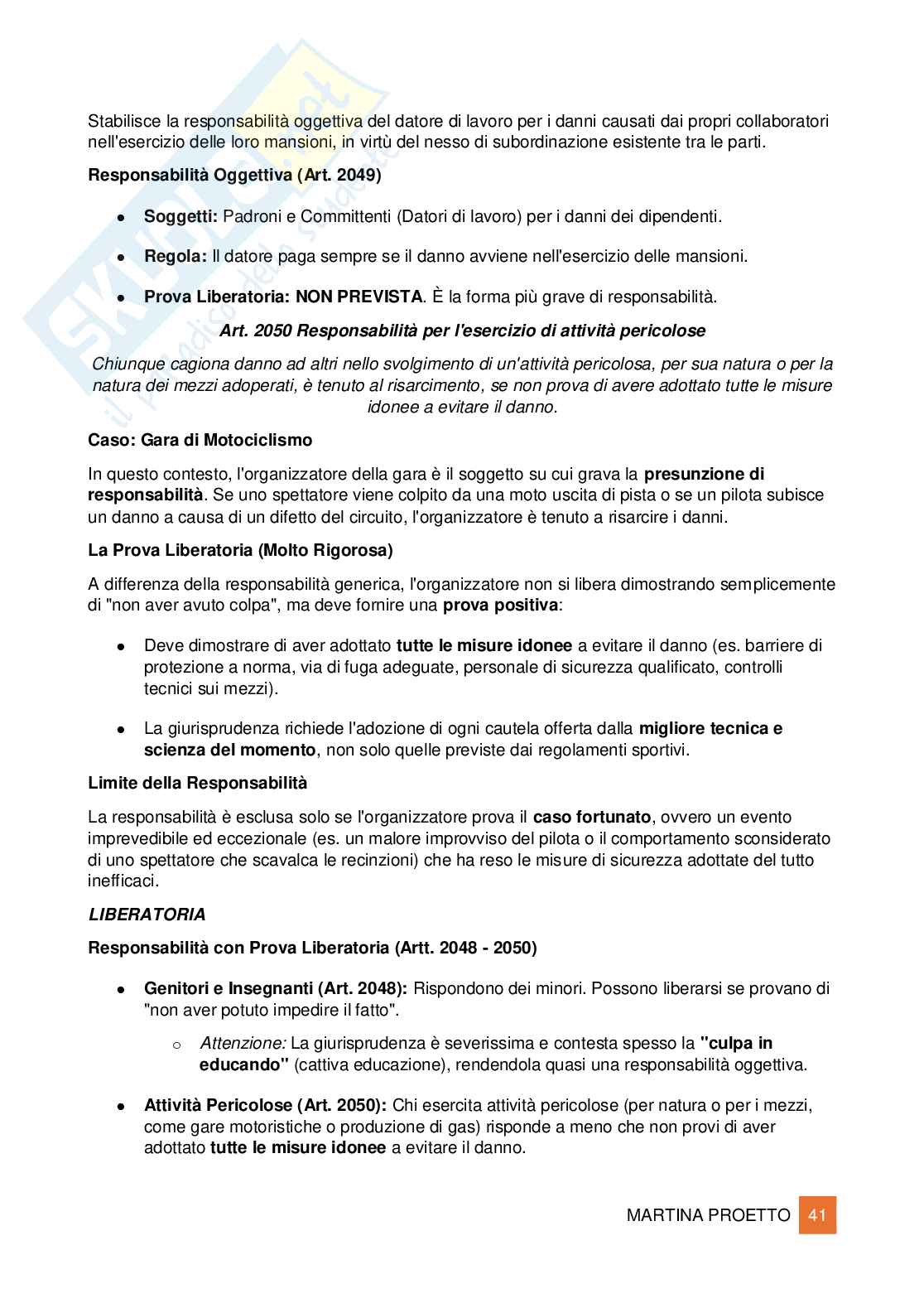 Diritto privato dello sport  Pag. 41