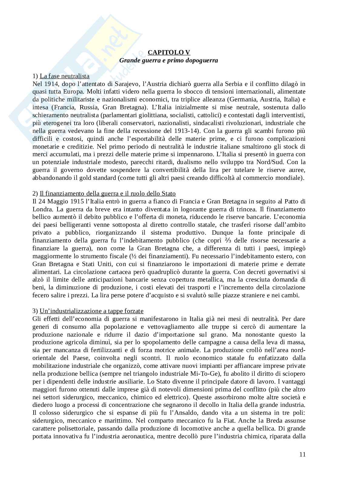 Storia economica Pag. 11