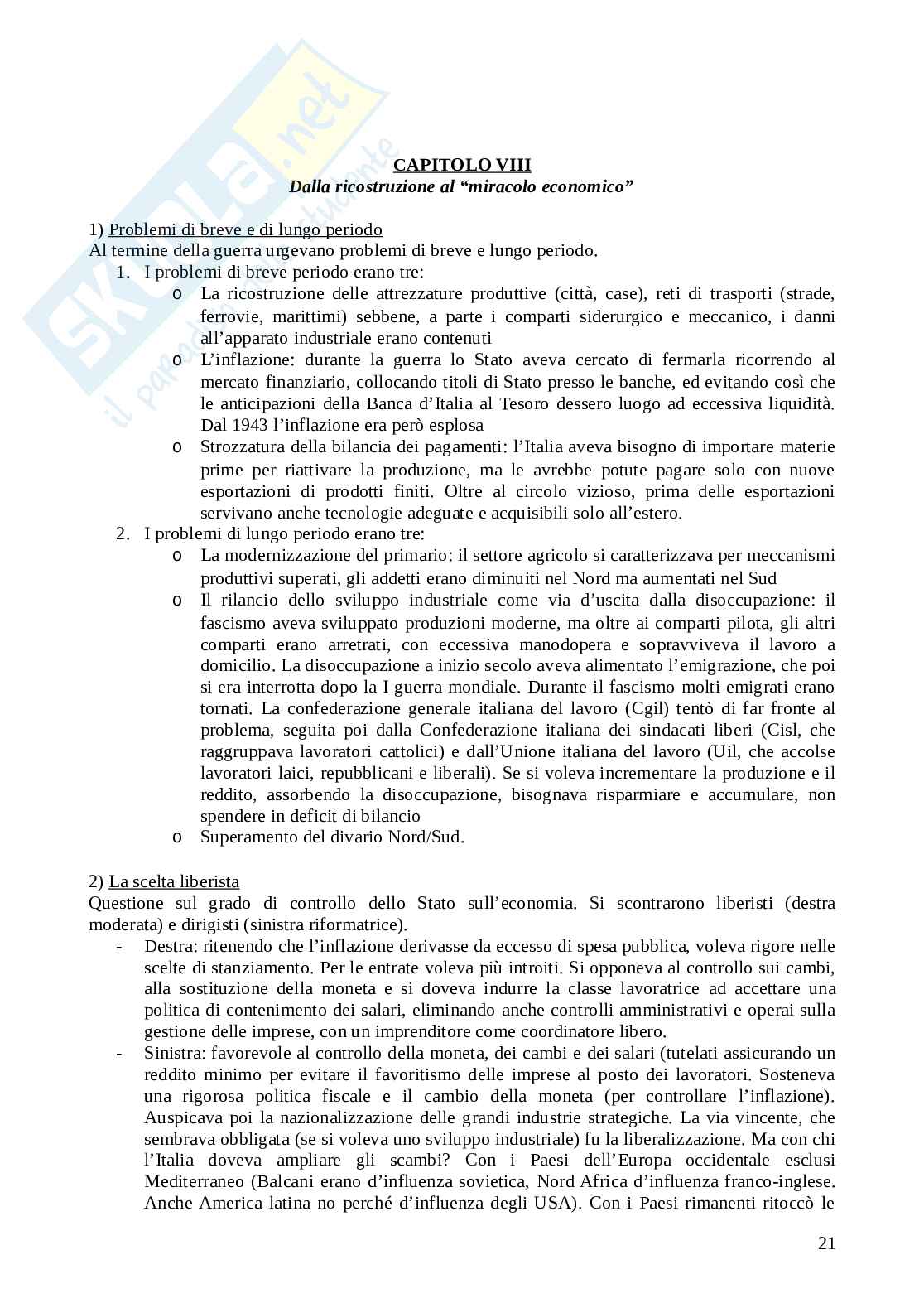 Storia economica Pag. 21