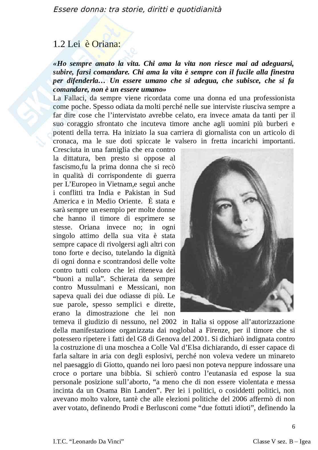 Essere donna: tra storie, diritti e quotidianità Pag. 6