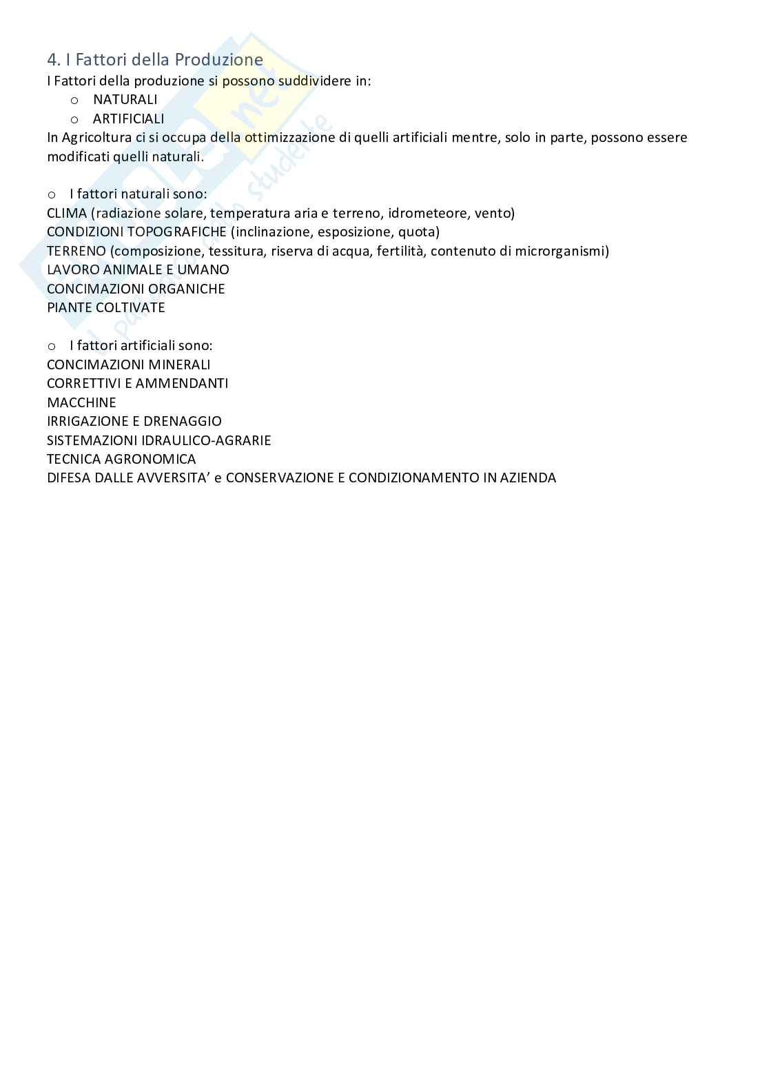 Produzione di materie prime di origine vegetale  Pag. 6