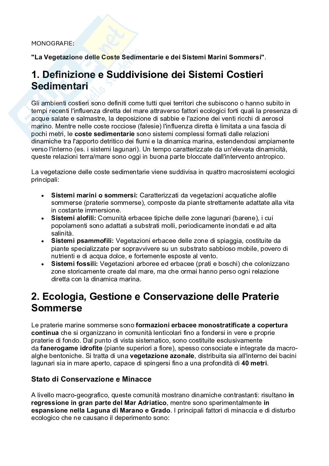 Monografie di Geobotanica Pag. 1