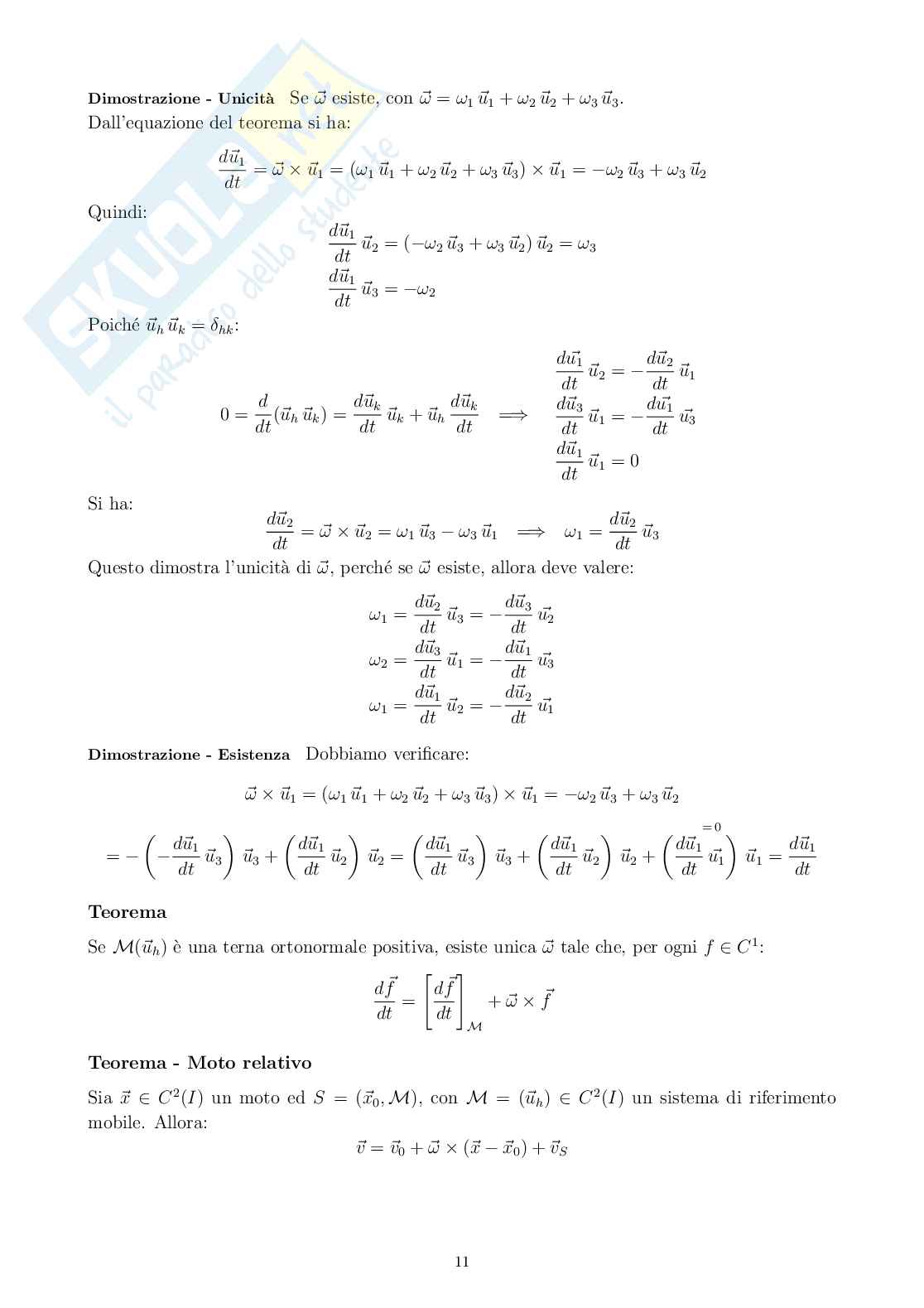 Appunti di Modelli matematici per la meccanica - Meccanica razionale e sistemi dinamici Pag. 11