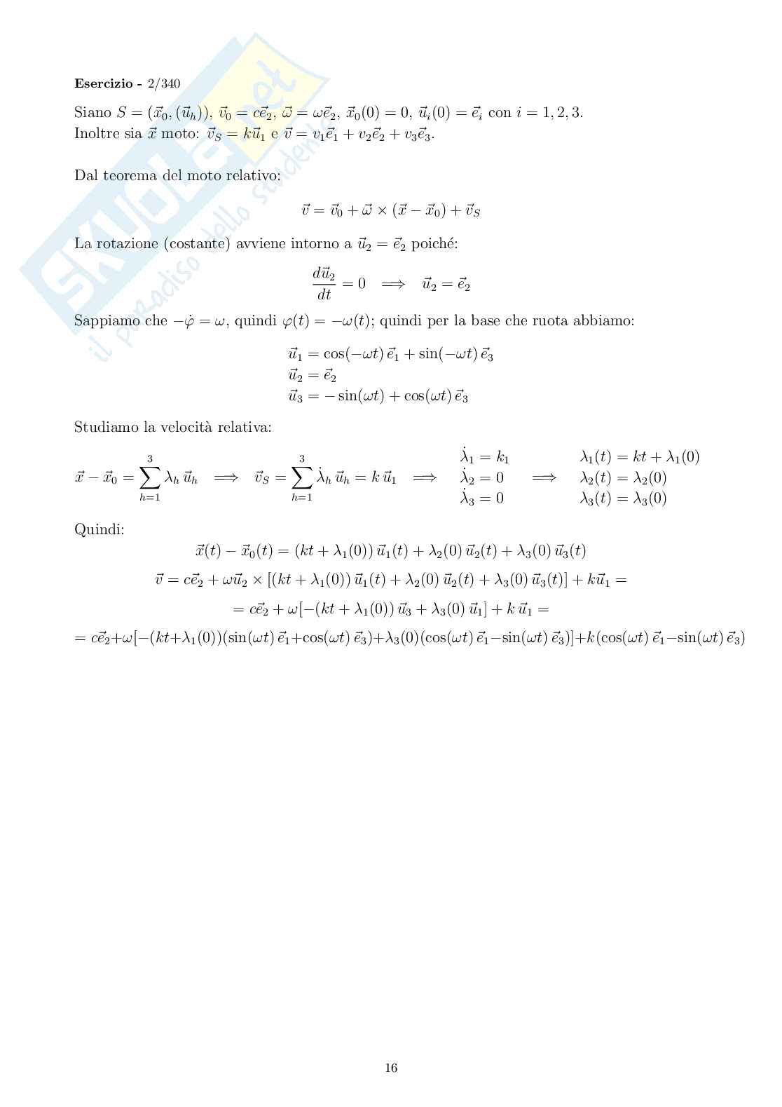 Appunti di Modelli matematici per la meccanica - Meccanica razionale e sistemi dinamici Pag. 16