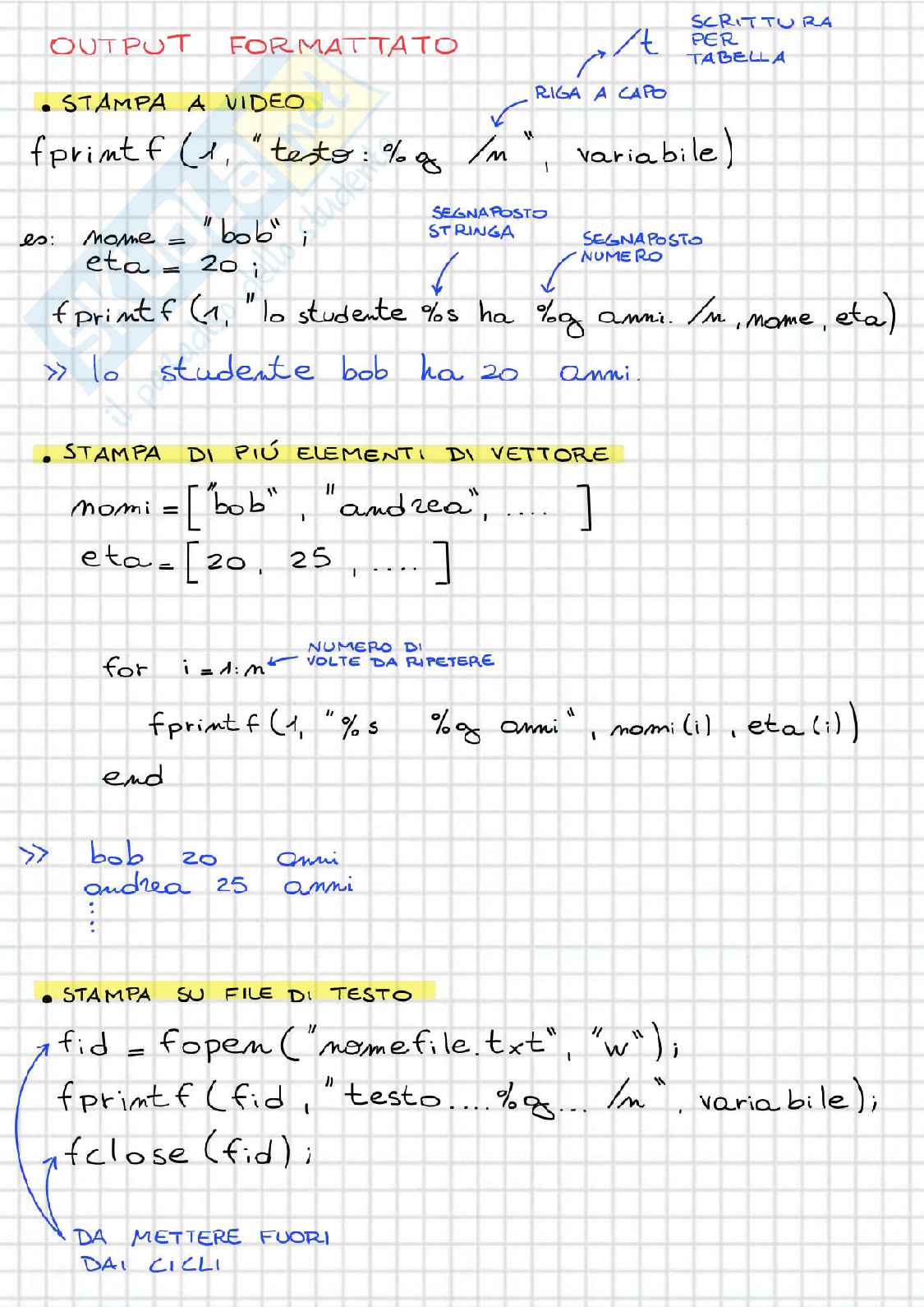 Appunti MATLAB per esame Informatica industriale Pag. 2