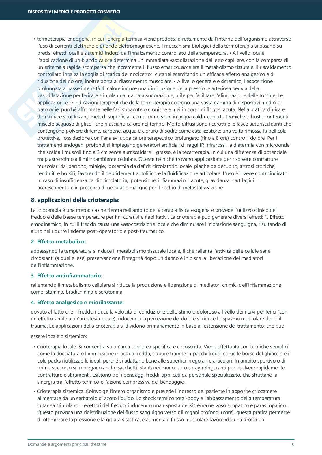 Dispositivi medici e prodotti cosmetici – Domande d’esame complete Pag. 11